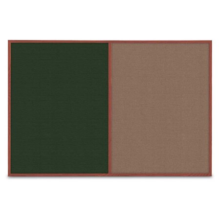 United Visual Products Slim Style Indoor Enclosed Corkboard, 42", UVRDS42SBH-SATIN-DBURGU UVRDS42SBH-SATIN-DBURGU